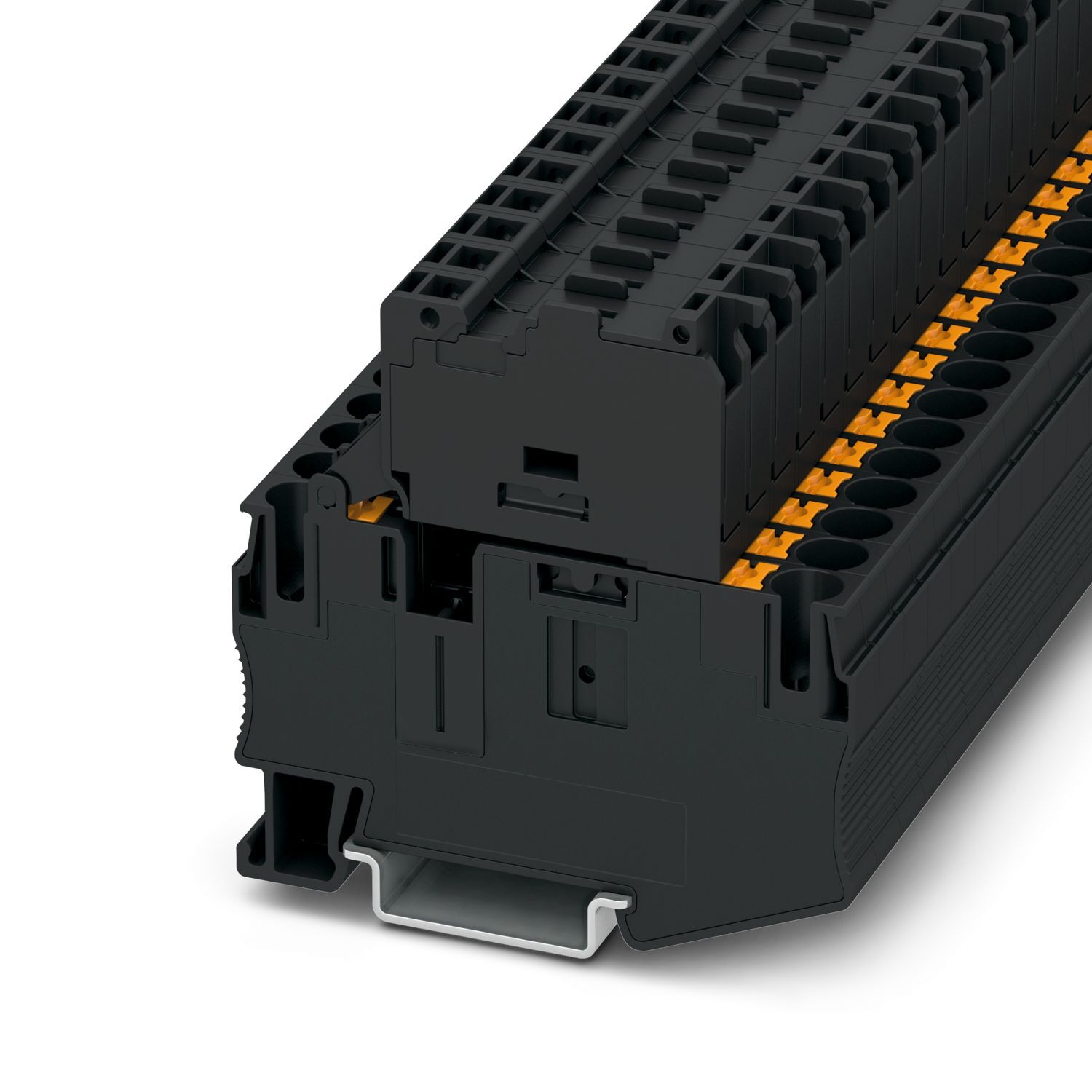 3211874 Terminal Block, 24 V, 10 A, 20-8 AWG Wire, DIN Rail Mount