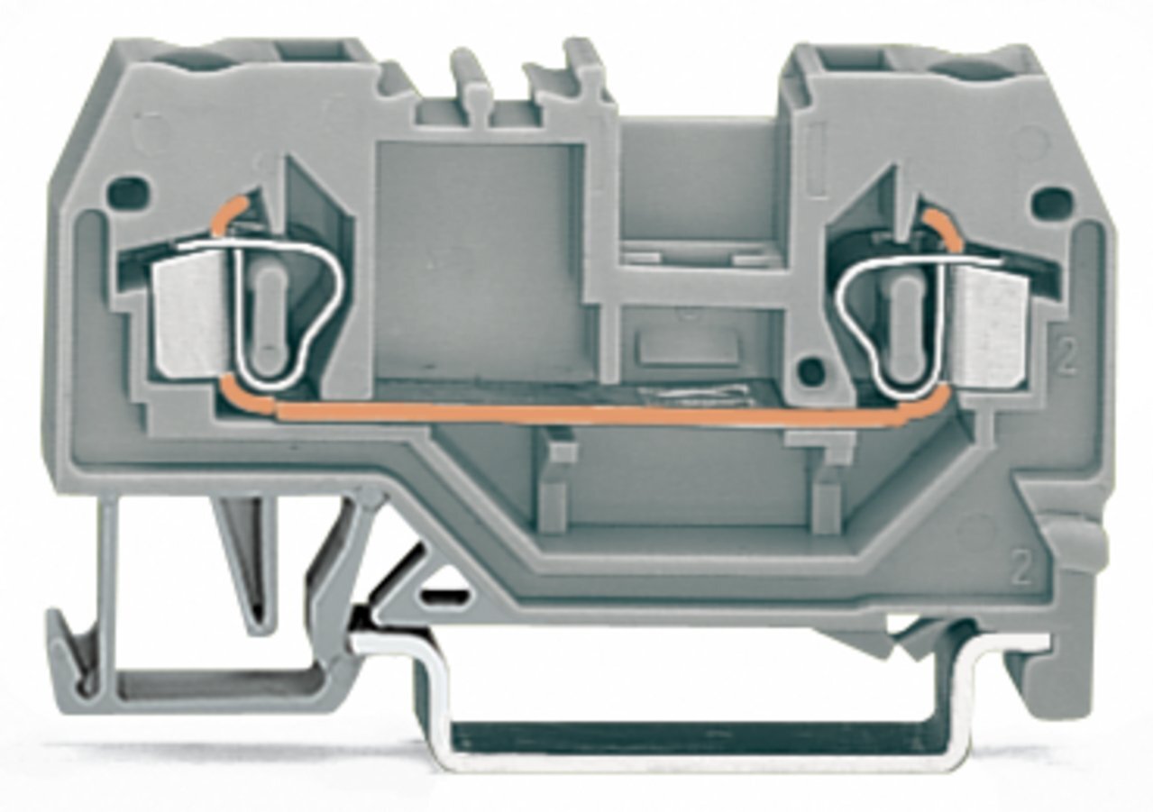 280-901 Terminal Block, 800 V AC, 24 A, 28 to 12 AWG Wire, DIN Rail Mount