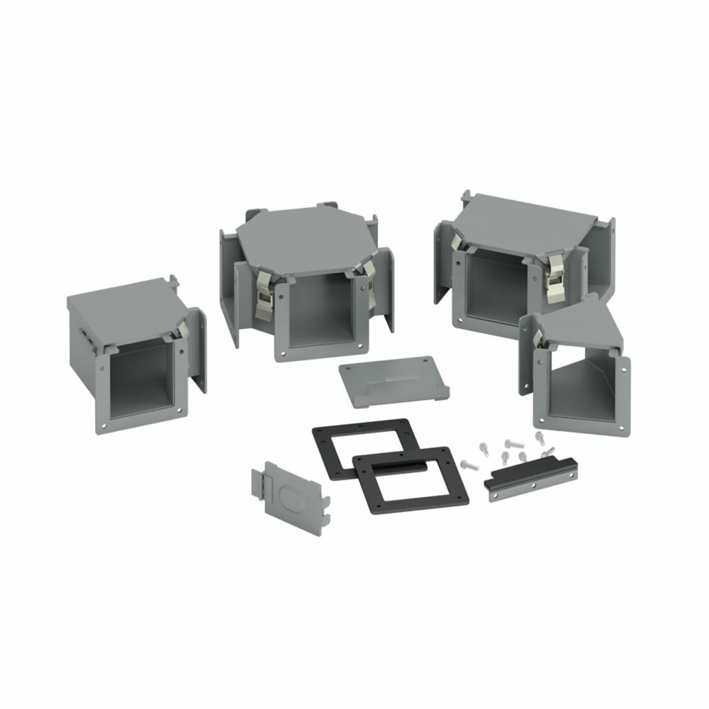 66-12LDH Wireway Hanger, 6 x 6 in, For Use With NEMA 12/IP54 Hinged Latch Cover Lay-In Wireway, Steel, Gray