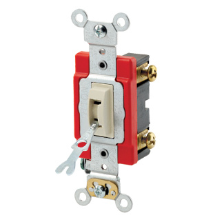 1221-2IL Extra Heavy Duty AC Quiet Toggle Switch, 120/277 V AC, 20 A, 1/2 hp Power Rating