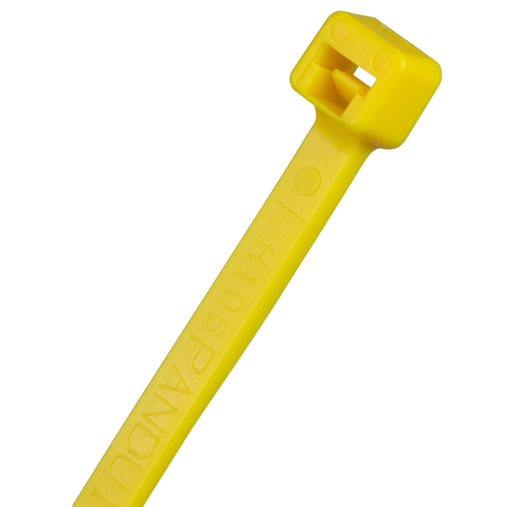 PLT1M-M4Y Pan-Ty PLT Cross Section Miniature Plenum Rated Cable Tie, 3.9 in L x 0.18 in W x 0.05 in THK, Nylon 6.6