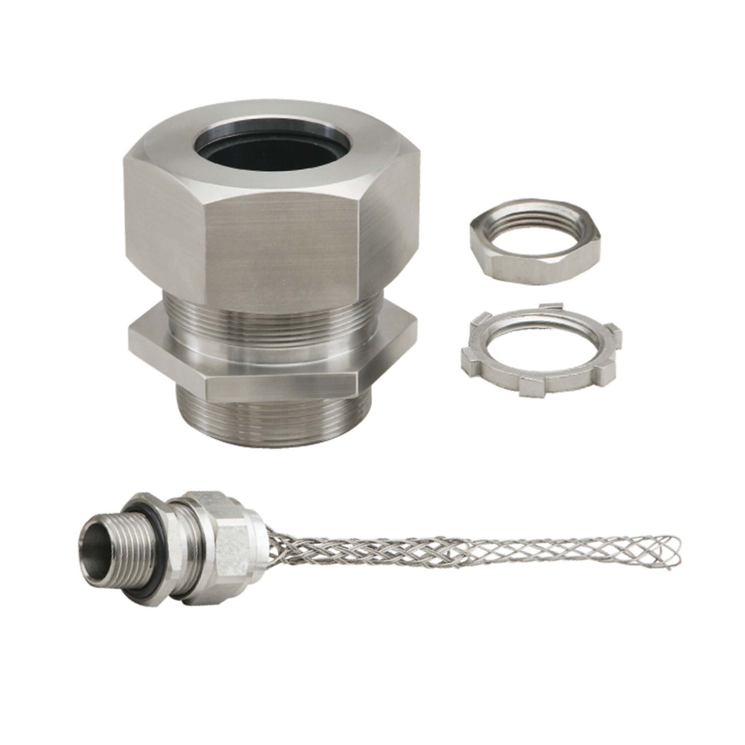 S40706GR00 Cord Grip, 3/4 in Trade, Stainless Steel, Polished
