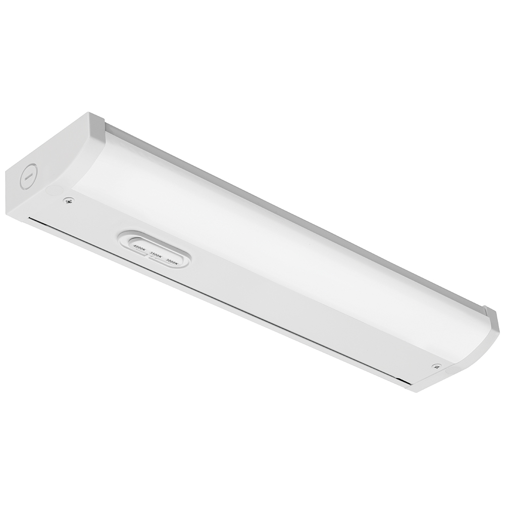 UCES 12IN SWW4 90CRI WH M6 Economy Undercabinet, 6.7 W Fixture, 120 VAC, White Housing