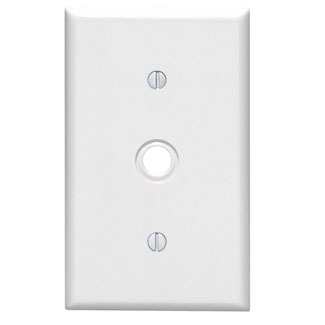 88018 Standard Size Traditional Wallplate, 1 Gang, 2-3/4 in W, Thermoset, Box Mount