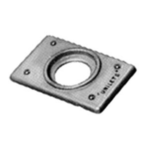 FSK-1R-Z Cast Device Box Cover With Stainless Steel Screws, 4-9/16 in L x 2-13/16 in W, Receptacle Cover, Malleable Iron
