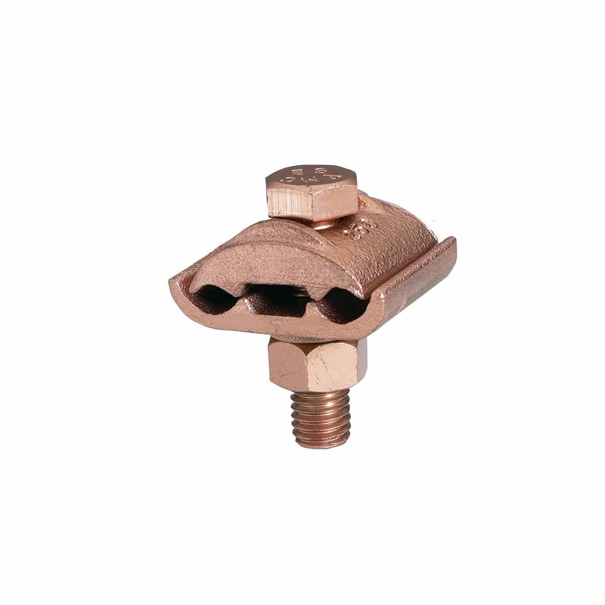 GCL30 Mechanical Grounding Connector, 4 AWG to 300 kcmil Conductor, 1/4 in THK Bar, Copper Alloy