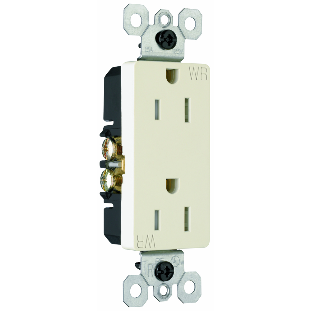 885TRWRLA radiant Outdoor Outlet, Light Almond