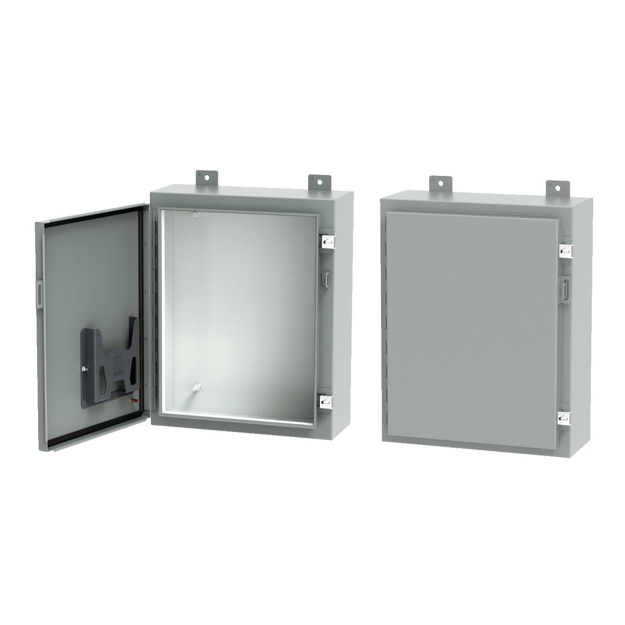 A162006LP A12 Medium Enclosure, 16 in L x 20 in W x 6 in D, NEMA 12/13/IP65 NEMA Rating, Steel
