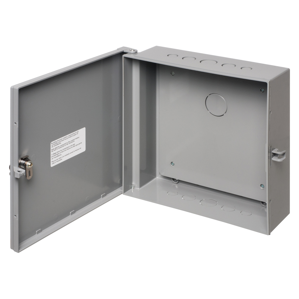 EB1212BP Heavy Duty UV Rated Enclosure Box With Backplate, 13.573 in W x 4.688 in D x 12.519 in H, NEMA 3R, Plastic