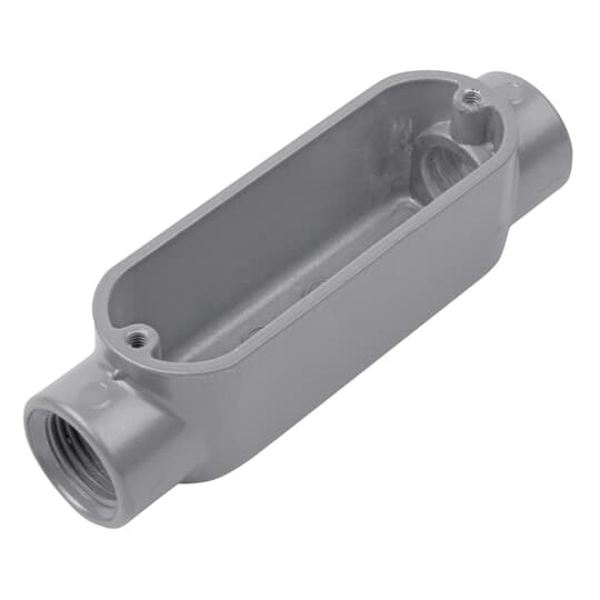 AC-1-RD Red Dot Type-C Conduit Body With Cover, 1/2 in Hub, 4.3 cu-in Capacity, Die Cast Aluminum, Powder Coated Urethane
