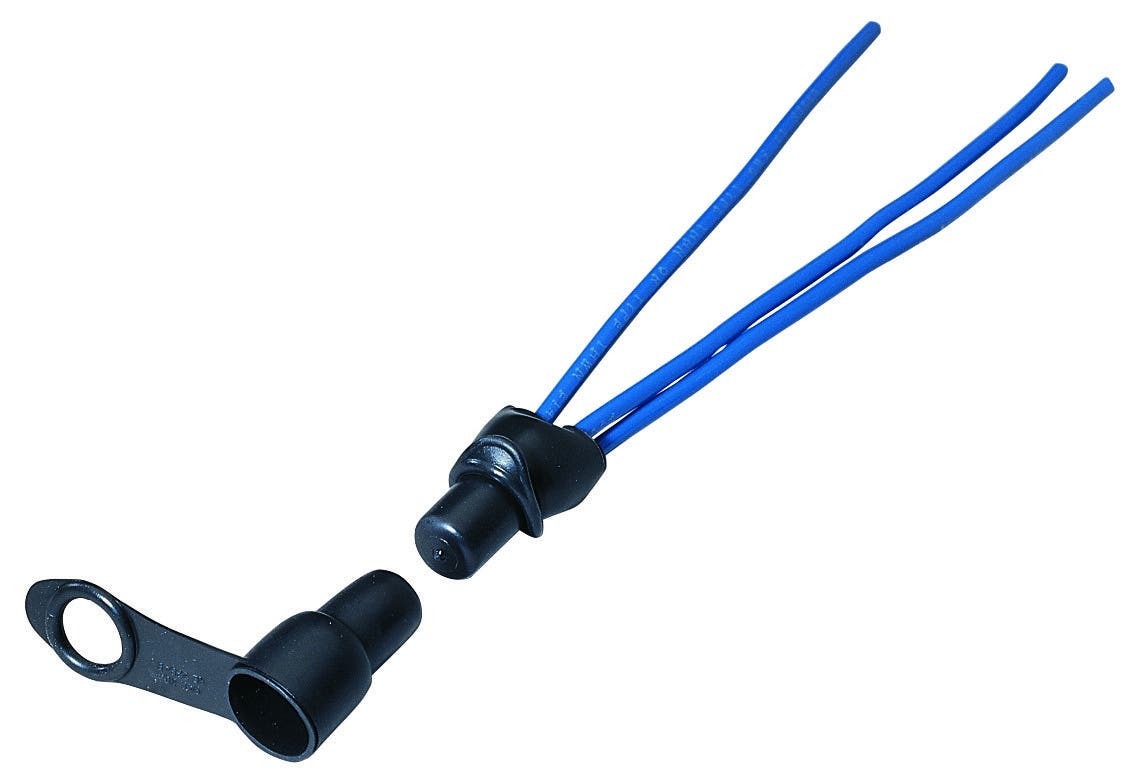 30-445 Wrap-Cap Insulator, For Use With Model 410 Connector, Buchanan 2006S and 2011S Copper Crimps, Black