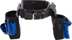 Ultimate Electrician Comfort Combo Tool Belt, Metal Buckle, Large 36-40", Blue