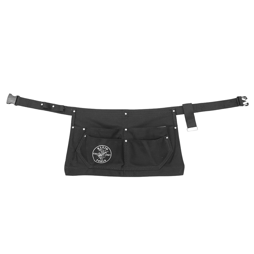 42201 Electricians Tool Apron, Size XL/2XL, 6 Pockets, Canvas, Black