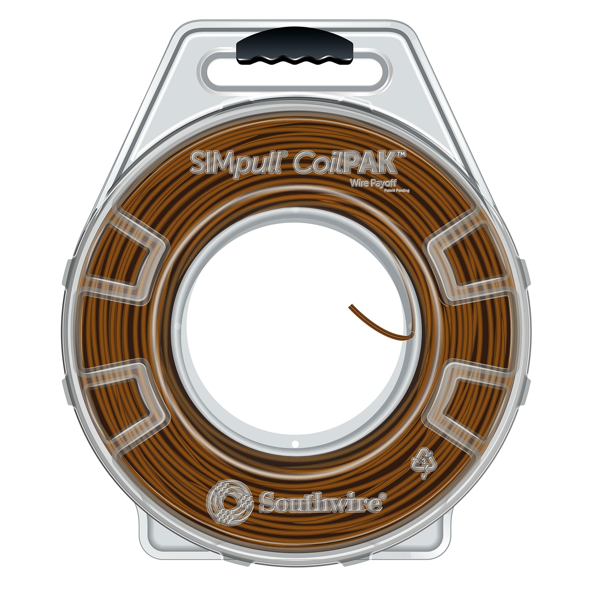 58018505 THHN Wire, 12 AWG, Copper Conductor, Stranded, Brown, 2000 ft CoilPak