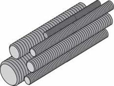 1/2"-13 x 10' Threaded Rod, Zinc