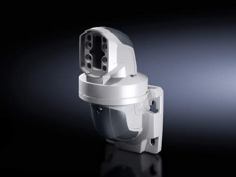 6206740 Horizontal Outlet Wall Mount Hinge, For Use With Support Arm System, Aluminum, Light Gray