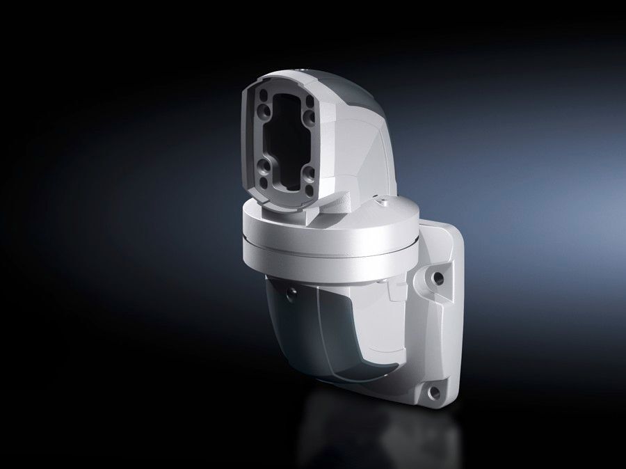6212740 Horizontal Outlet Wall Mount Hinge, For Use With Support Arm System, Aluminum, Light Gray