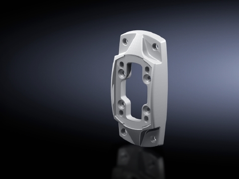 6212820 Rigid Small Wall/Base Mounting Bracket, For Use With Model CP 120 Wall Section of Support Arm System, Cast Aluminum, Pale Gray