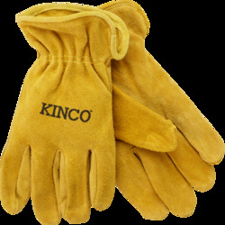 67612 General Purpose Gloves, Driver, Keystone Thumb Style, XL, Golden Split Cowhide Leather, Brown, Safety Cuff