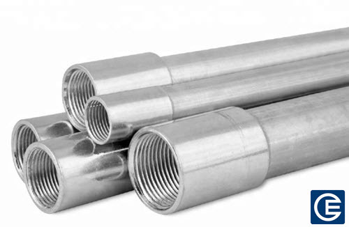 Rigid Intermediate Metallic Conduit Stick, 4 Inch Diameter, 10 Feet