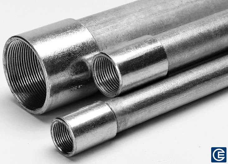 Galvanized Conduit Standard Stick, 2 Inch Diameter, 10 Feet