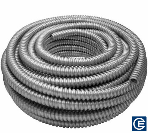 Flexible Metal Conduit, 1 Inch Trade Size, Reduced Wall Steel, 50 Foot Coil