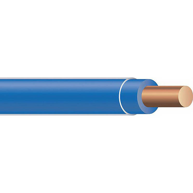 THHN Wire, 12 AWG, Blue, Solid, Copper Conductor, 2500 Foot Reel