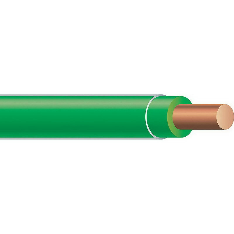 THHN Wire, 12 AWG, Green, Solid, Copper Conductor, 500 Foot Reel