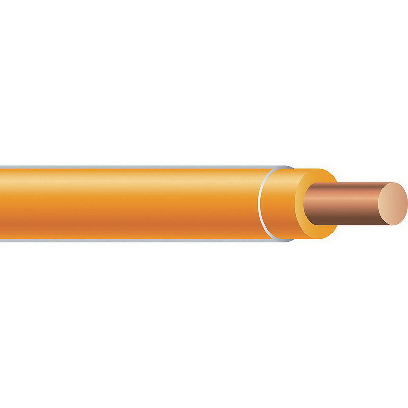 THHN Wire, 12 AWG, Orange, Solid, Copper Conductor, 2500 Foot Reel