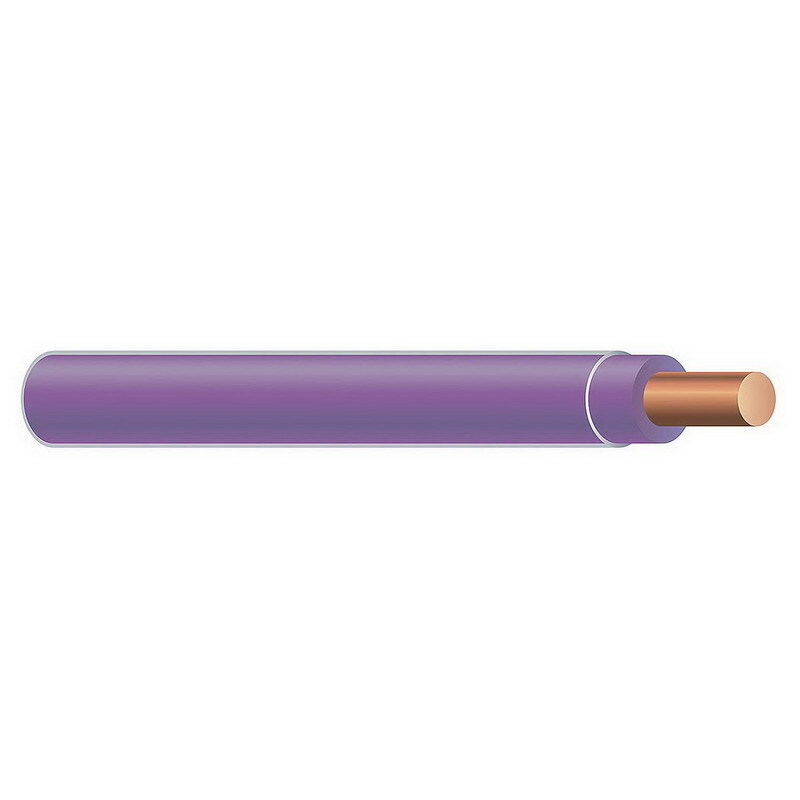 THHN Wire, 12 AWG, Purple, Solid, Copper Conductor, 500 Foot Reel