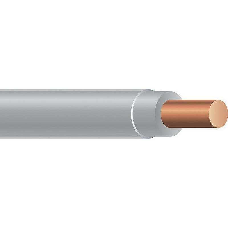 THHN Wire, 12 AWG, Gray, Solid, Copper Conductor, 500 Foot Reel