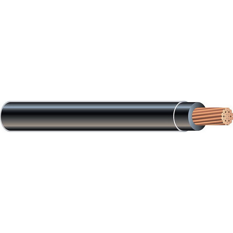 Thermoplastic Flexible Fixture Nylon (TFFN) Building Wire, 18 AWG, Black, 16 Stranded, Copper Conductor, 500 Foot Reel