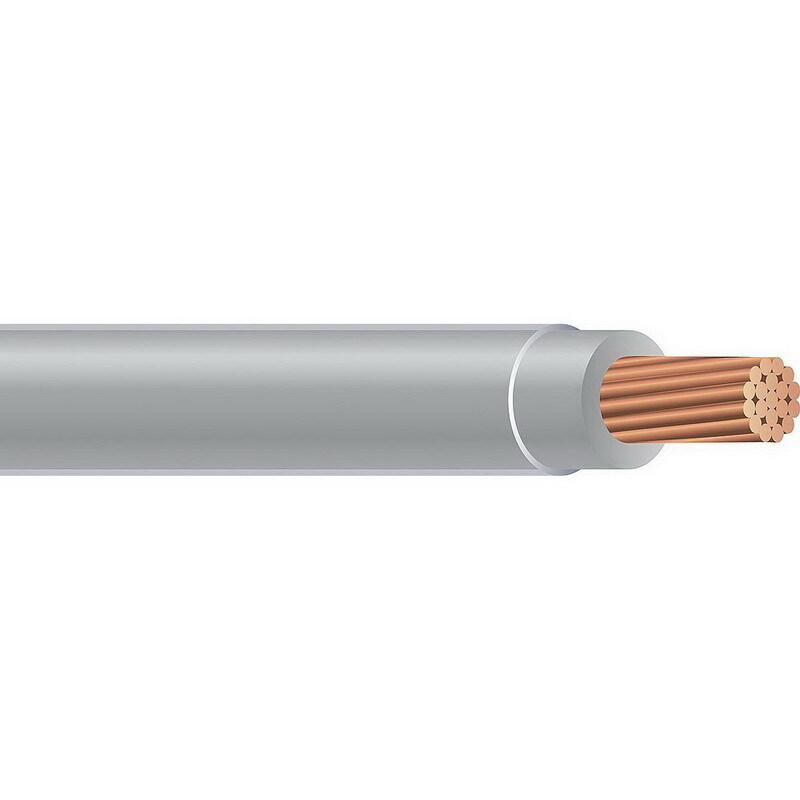 Thermoplastic Flexible Fixture Nylon (TFFN) Building Wire, 16 AWG, Gray, 26 Stranded, Copper Conductor, 500 Foot Reel