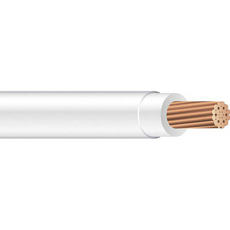 THHN Wire, 14 AWG, White, 19 Stranded, Copper Conductor, 500 Foot Reel
