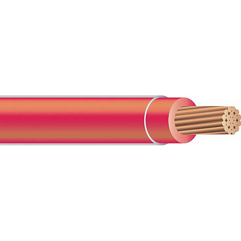 THHN Wire, 14 AWG, Red, 19 Stranded, Copper Conductor, 500 Foot Reel