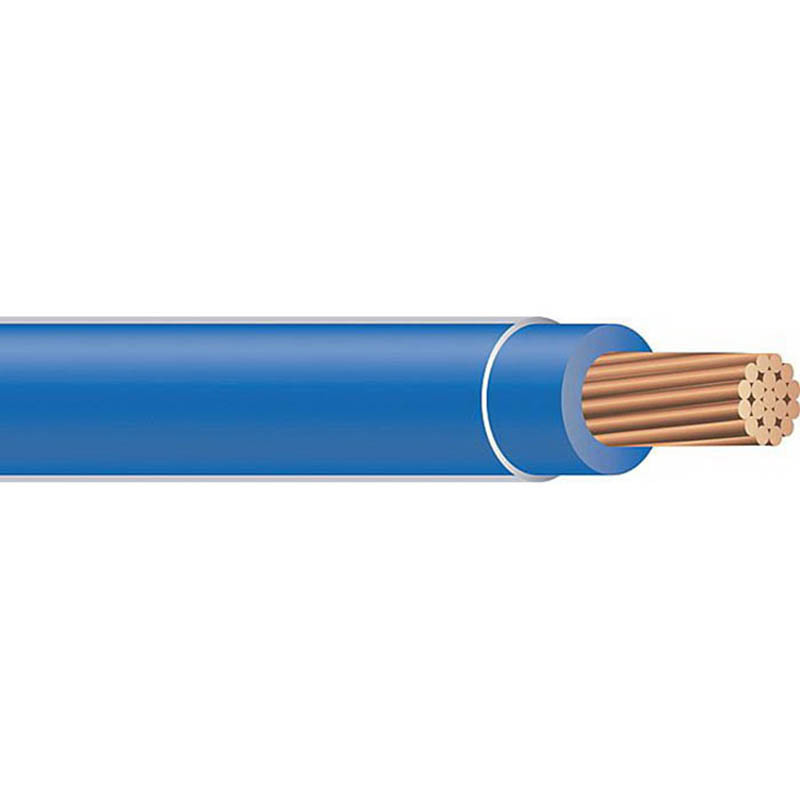 THHN Wire, 14 AWG, Blue, 19 Stranded, Copper Conductor, 500 Foot Reel