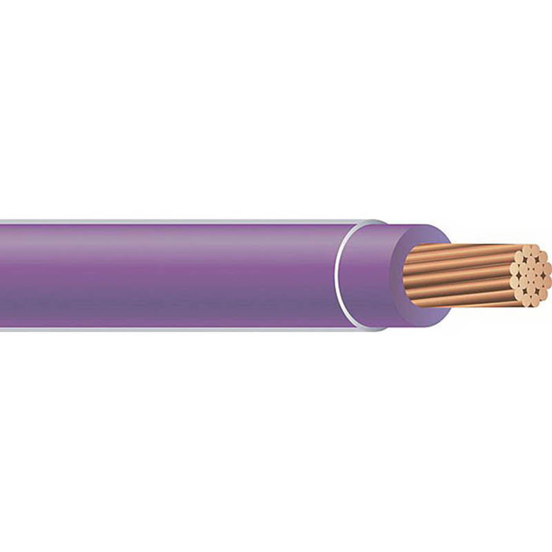 THHN Wire, 14 AWG, Purple, 19 Stranded, Copper Conductor, 500 Foot Reel