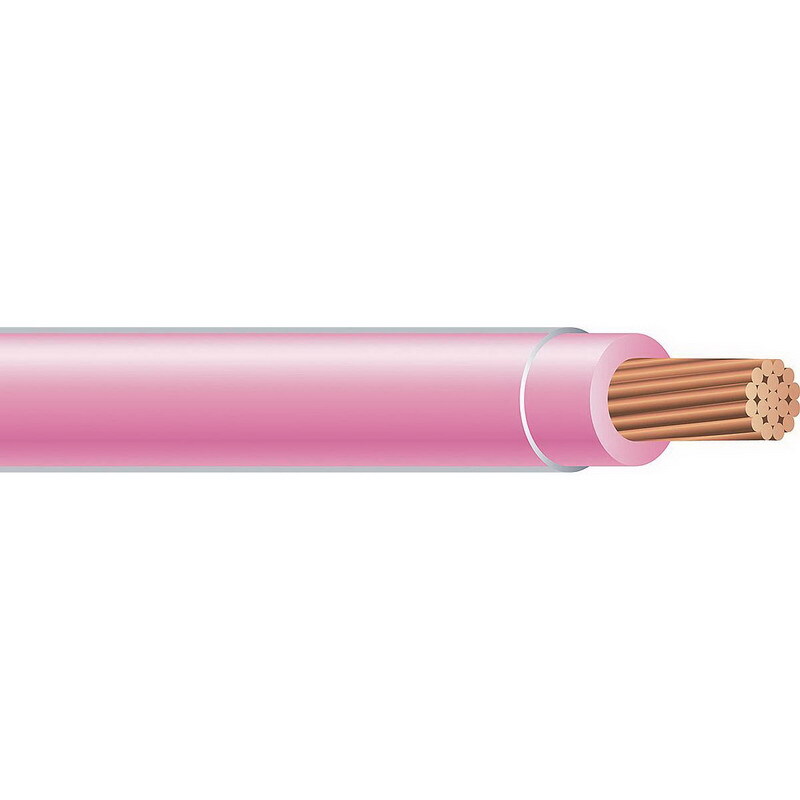 THHN Wire, 12 AWG, Pink, 19 Stranded, Copper Conductor, 500 Foot Reel