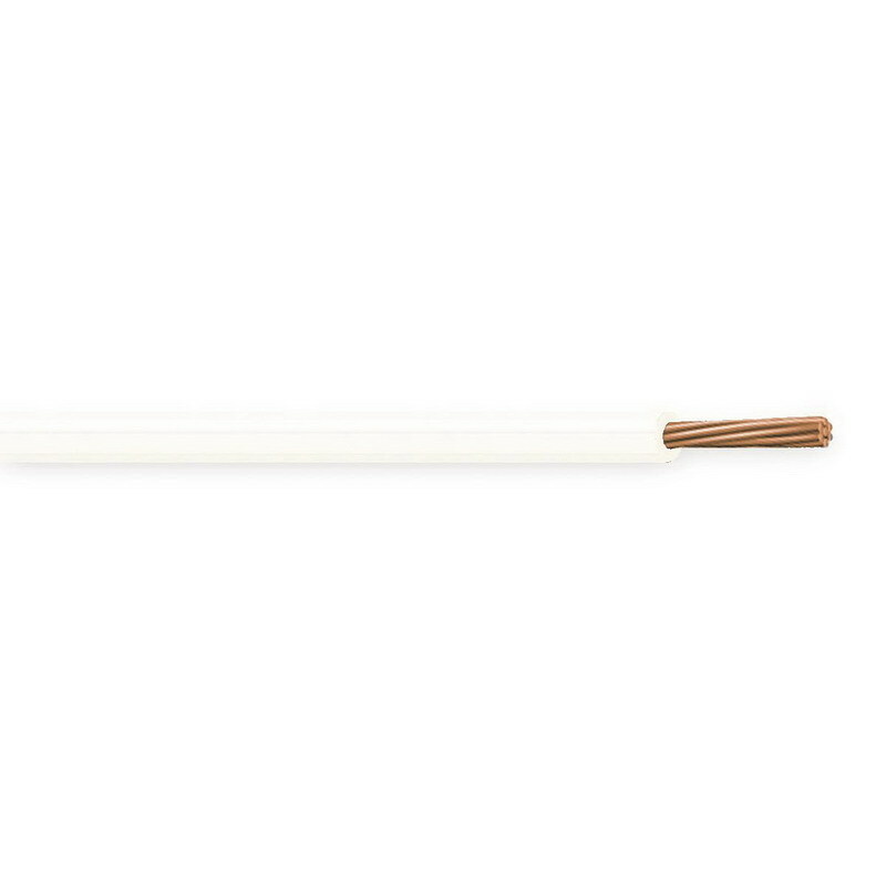 XHHW Cable, 12 AWG, White, 7 Stranded, Copper Conductor, 2500 Foot Reel