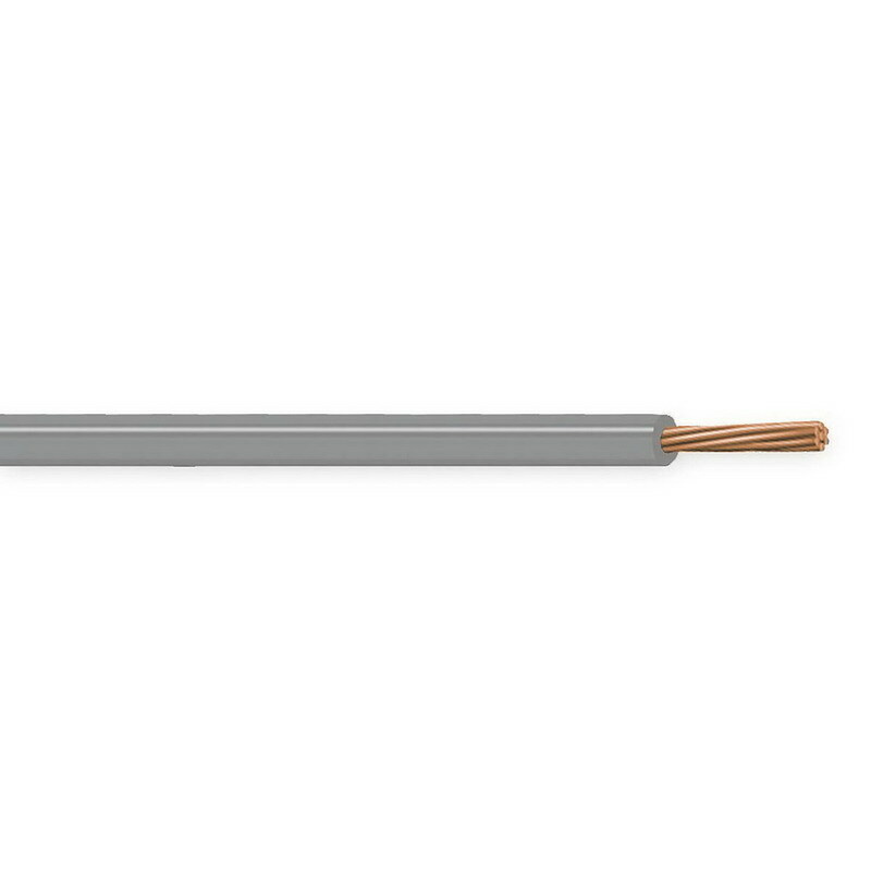 XHHW Cable, 12 AWG, Gray, 7 Stranded, Copper Conductor, 500 Foot Reel