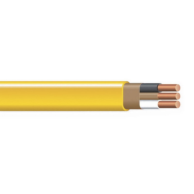 Nonmetallic Sheathed Cable with Grounding, 14 AWG, 2 Copper Conductors, 250 Foot Coil