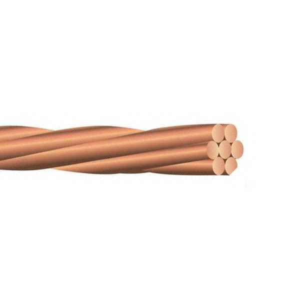 Bare Wire, 2/0 AWG, 7 Stranded, Copper Conductor, 500 Foot Reel
