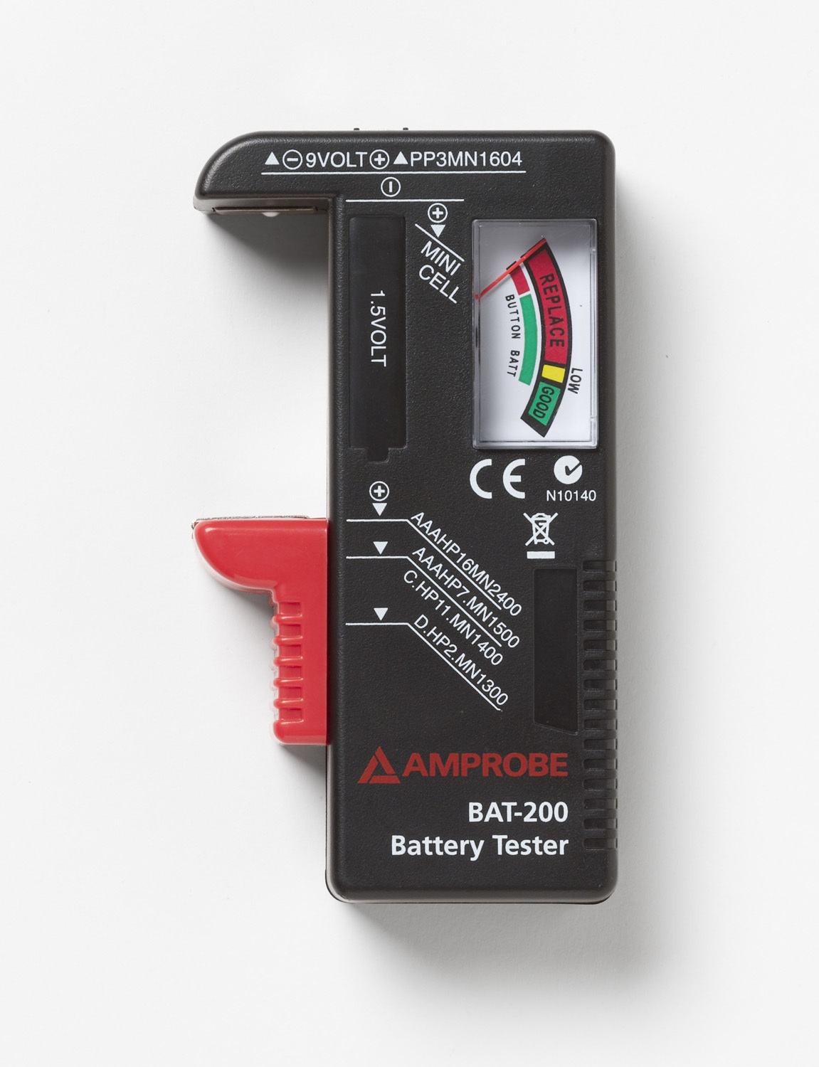 BAT-200 Battery Tester, 9V/AA/AAA/C/D/Button