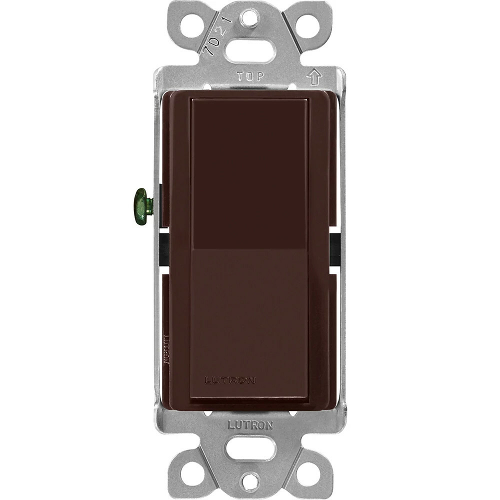 CA-1PS-BR Claro On/Off Rocker Switch, 1 Pole, 15 Amp, Gloss, Brown