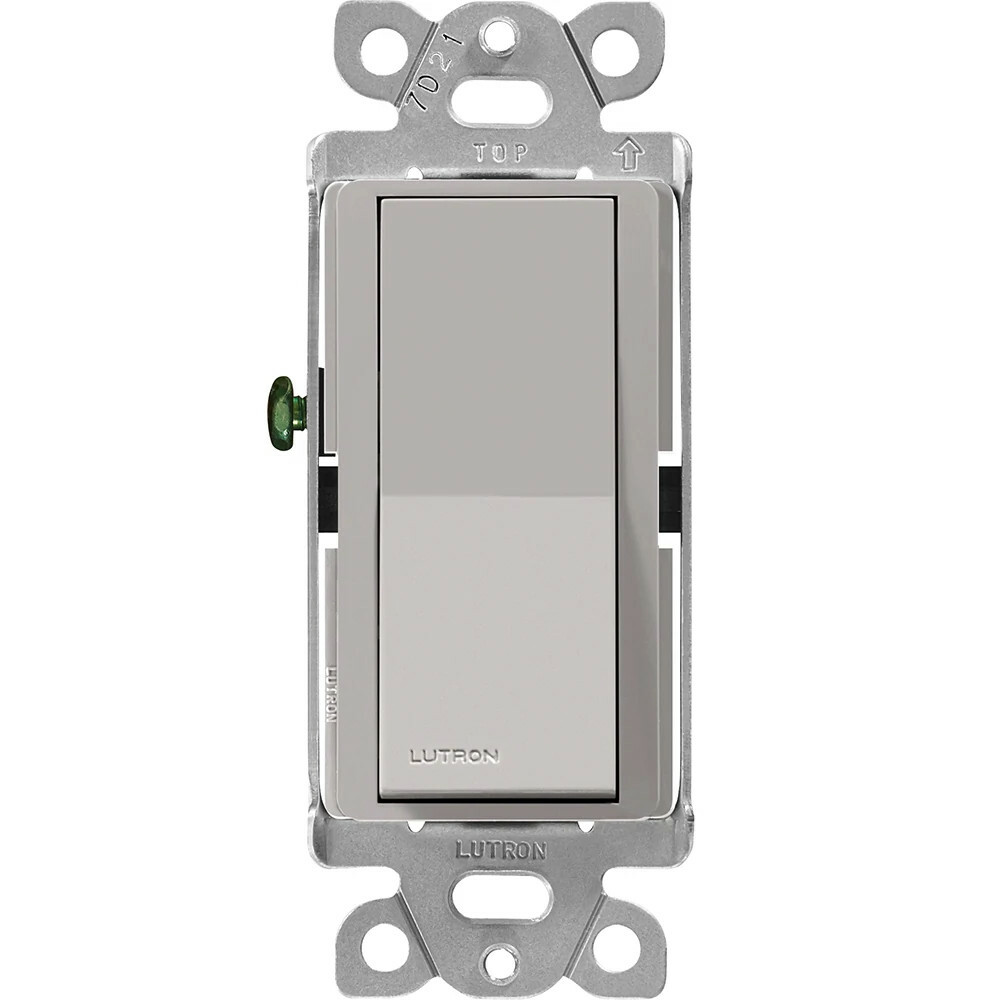 CA-1PS-GR Claro On/Off Rocker Switch, 1 Pole, 15 Amp, Gloss, Gray