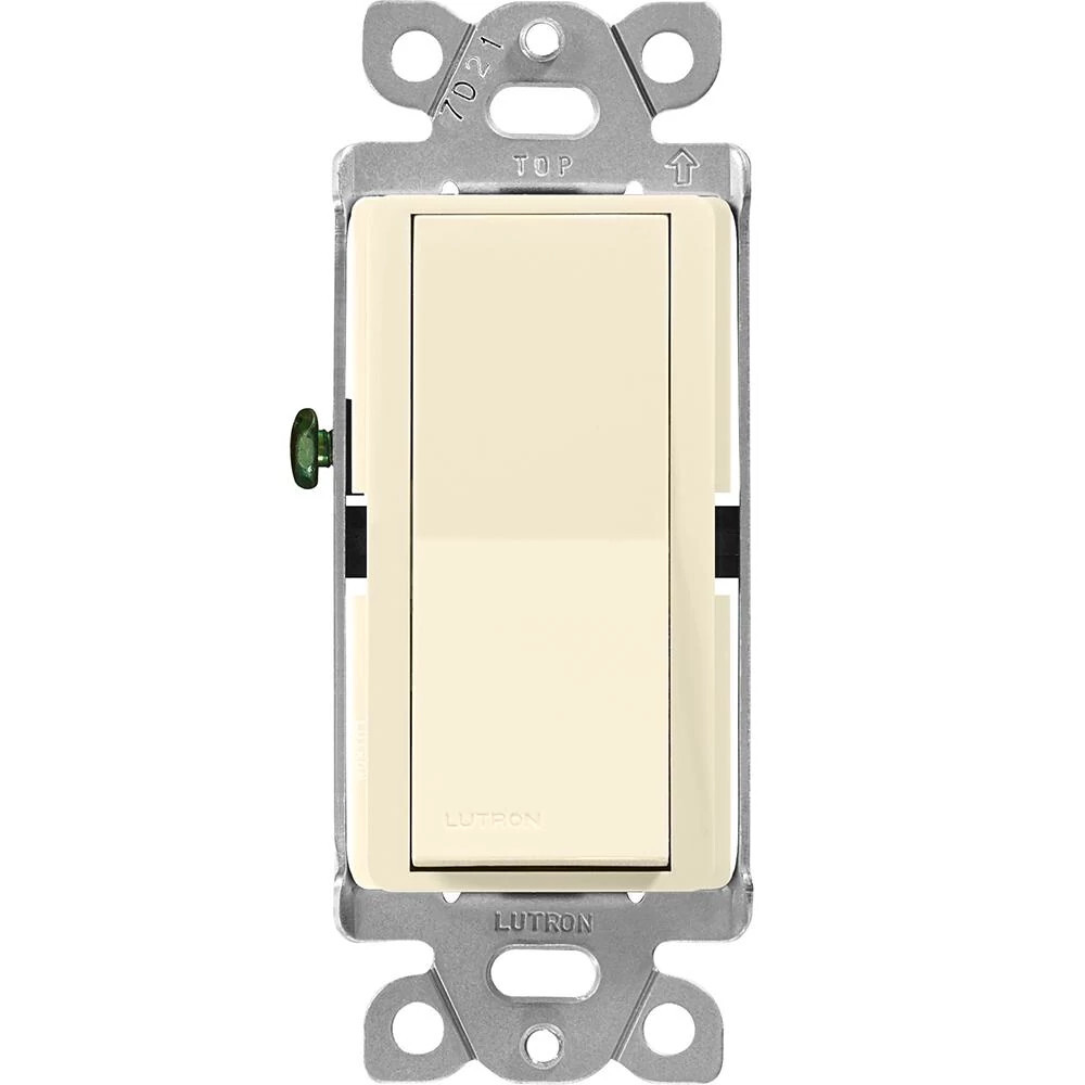 CA-3PS-AL Claro On/Off Rocker Switch, 1 Pole/3-Way, 15 Amp, Gloss, Almond