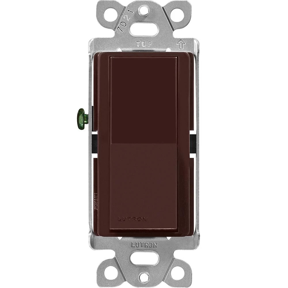 CA-3PS-BR Claro On/Off Rocker Switch, 1 Pole/3-Way, 15 Amp, Gloss, Brown