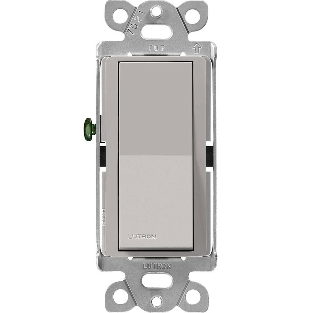 CA-3PS-GR Claro On/Off Rocker Switch, 1 Pole/3-Way, 15 Amp, Gloss, Gray