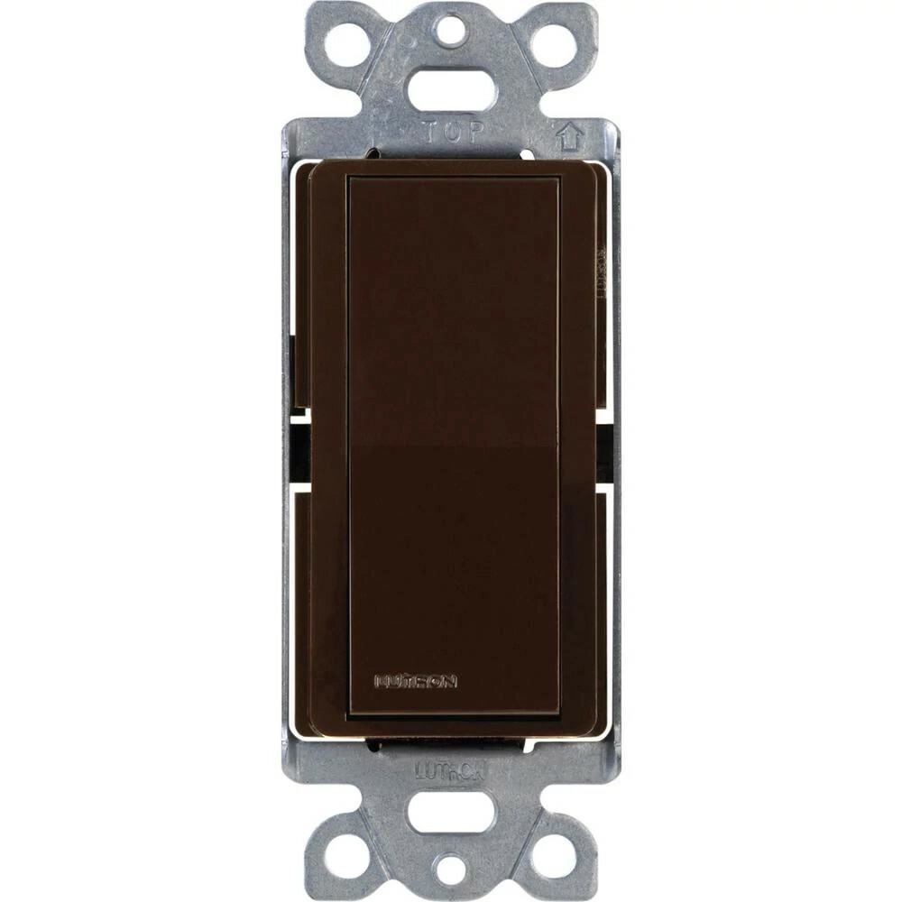 CA-4PS-BR Claro On/Off Rocker Switch, 4-Way, 15 Amp, Gloss, Brown