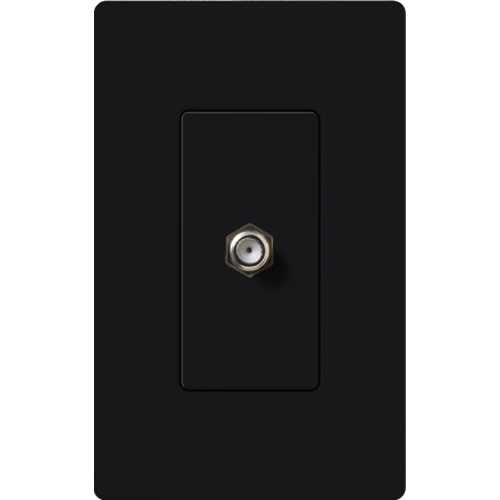 CA-CJ-BL Claro Coaxial Cable Jack, F-Style, 75 Ohm Cable, Black
